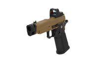 ARCTURUS Vanguard 4.3" Hi-Capa GBB OR met ARS-1 Red Dot + Compensator &ndash; Half-Tan