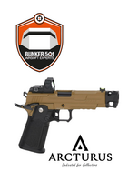 ARCTURUS Vanguard 4.3" Hi-Capa GBB OR met ARS-1 Red Dot + Compensator &ndash; Half-Tan
