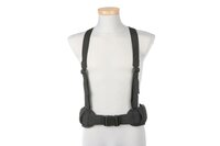 Belt with X type suspenders - black