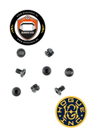 HOGUE  01889 Thin Grip Govt. and Officers Model Hex Head Screws (4) and Bushings (4) - Black