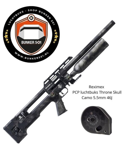 Reximex PCP Airgun Throne Skull Camo 5.5mm 46J