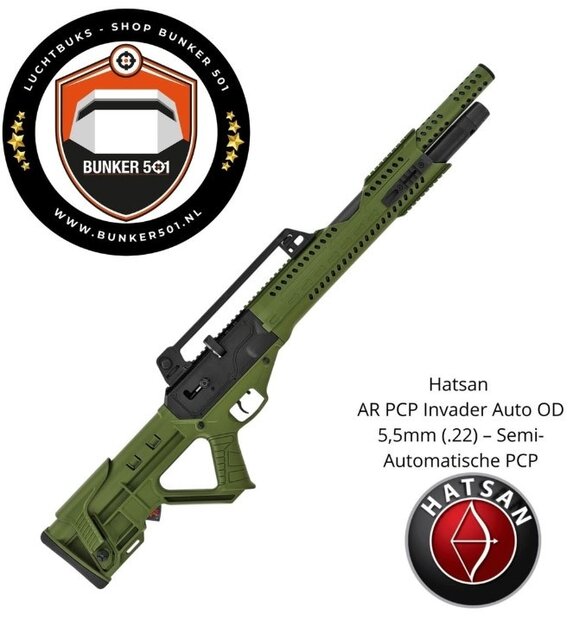 HATSAN AR PCP Invader Auto OD 5.5mm (.22) &ndash; Semi-Automatic PCP Air Rifle