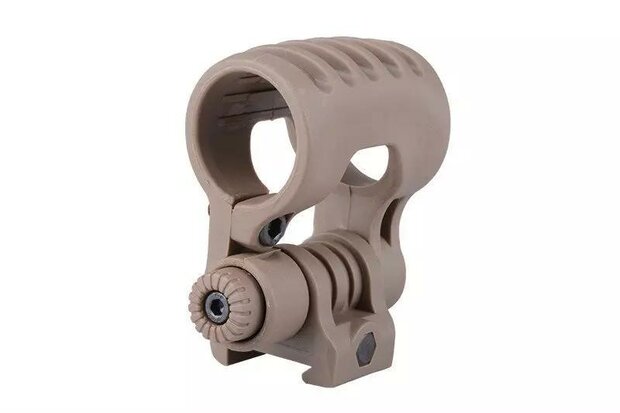 Adjustable Flashlight Mount for 22mm RIS Rail - Dark Earth