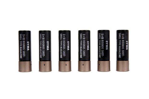 Set of 6 Shell Magazines for 30 BBs for M870 Replicas
