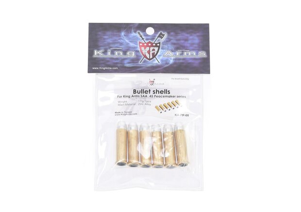 KING ARMS set of 6 shells for SAA .45 Peacemaker revolvers