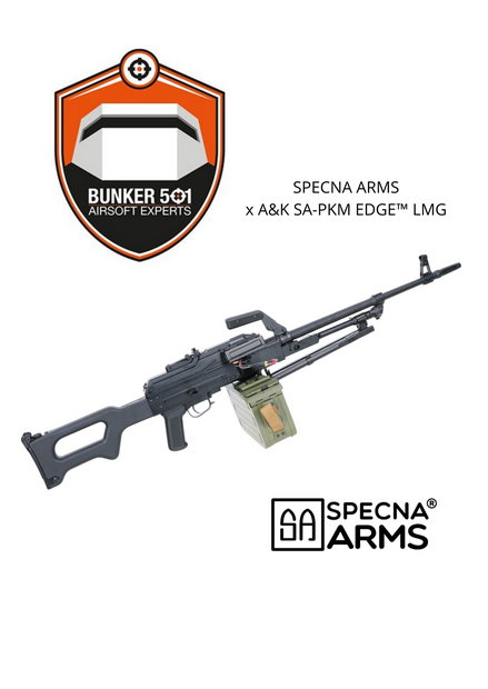 SPECNA ARMS x A&amp;K SA-PKM EDGE&trade; LMG Zwart