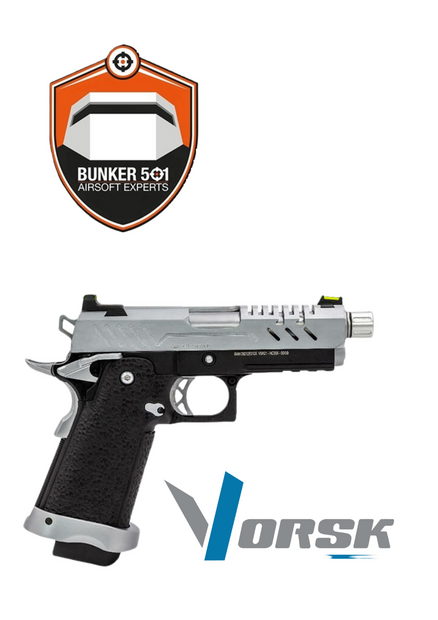 VORSK GBB Gas Hi-Capa 3.8 PRO Black / Silver 1,0J 