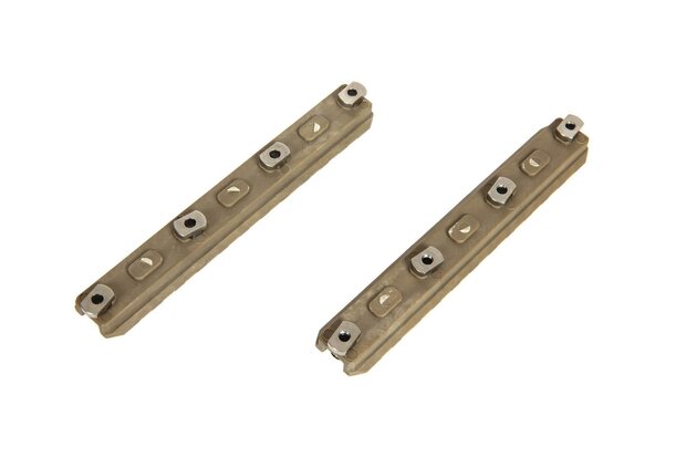AMOEBA M-LOK 5&rdquo; Polymer Rail (2 Pcs) - Dark Earth