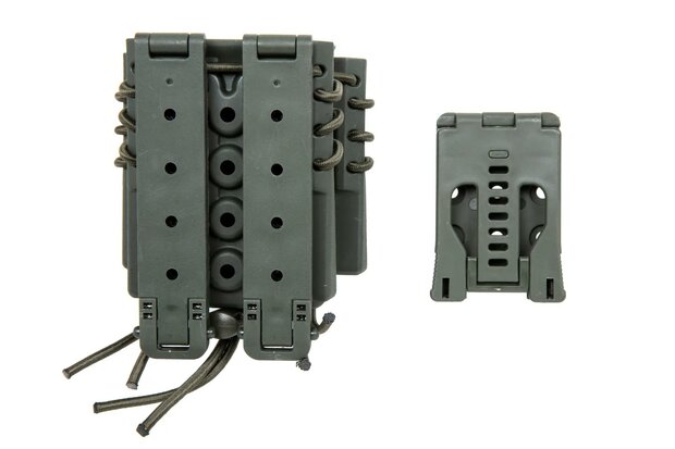     Carrier for 2 9mm magazines and an M4/M16 magazine Wosport Urban Assault Quick Pull Olive