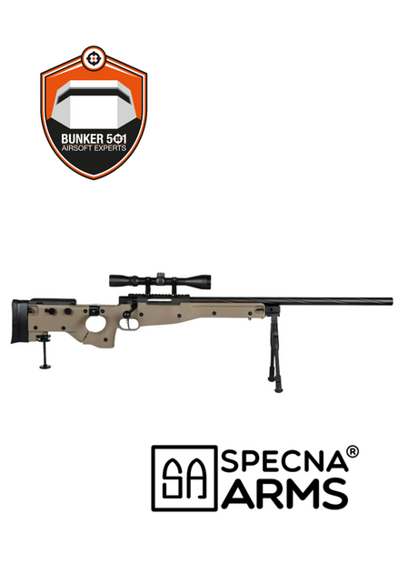 SPECNA ARMS  SA-S14  with scope and bipod Tan
