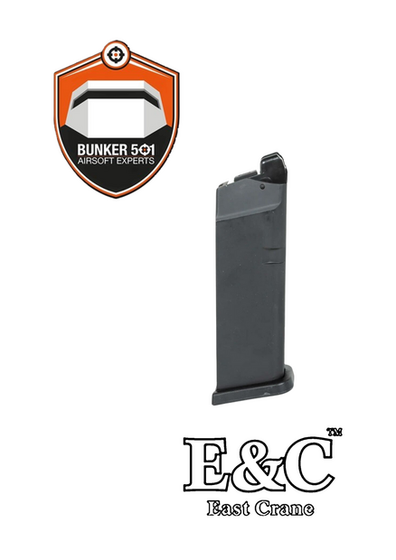 E&amp;C Green gas 20-BB magazine for Glock 19 MA016 Black