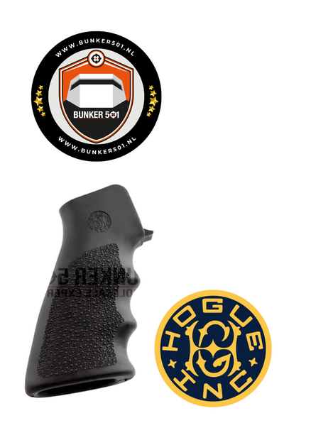 HOGUE GRIP 15000 AR-15/M-16 Rubber Grip with Finger Grooves BLACK