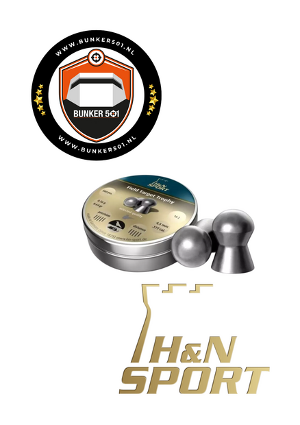 H&amp;N Diabolo/Field Target Luchtbukskogels 4.5mm/.177cal - 500 Stuks